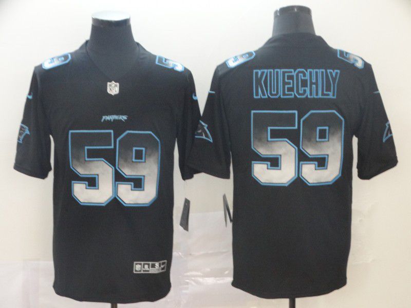 Men Carolina Panthers 59 Kuechly Nike Black Smoke Fashion Limited NFL Jerseys